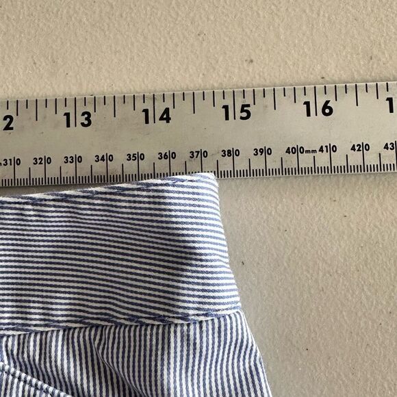 Talbots Stripe Seersucker Chino Shorts Womens 4 Blue Coastal Preppy - Picture 7 of 10